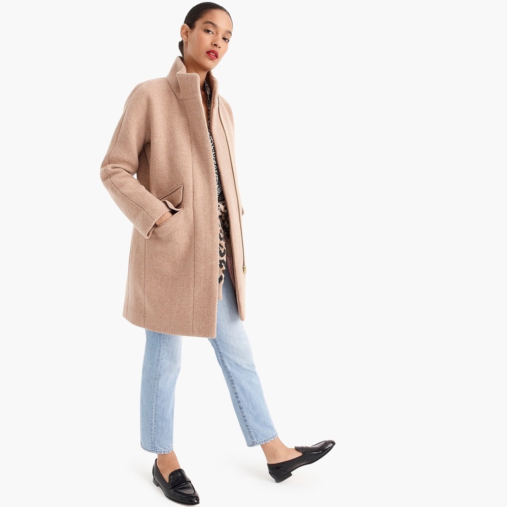 NWT J Crew Cocoon Coat: Italian Stadium-Cloth Wool